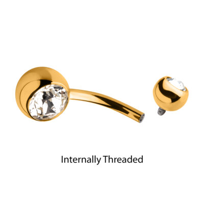 Gold Crystal Bottom Navel Jewelry