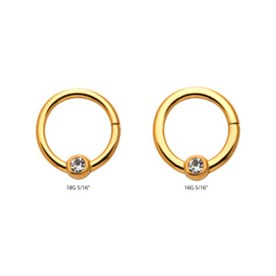 Gold Bezel Set Hinged Segment Ring