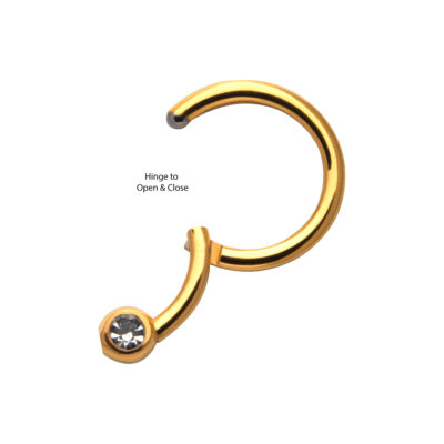 Gold Bezel Set Hinged Segment Ring