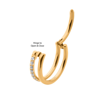 Gold Side Facing Clicker with Single Hoop